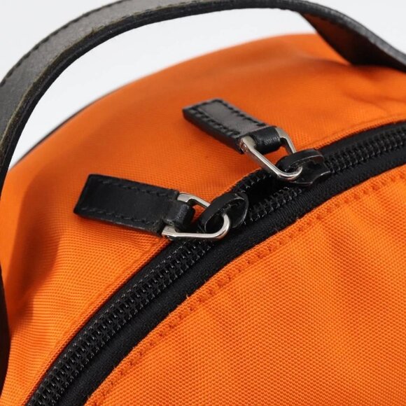 GUCCI Backpack Nylon Orange Silver Auth hk3123 main image 2